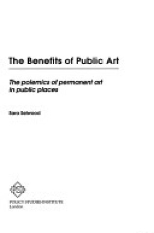 Cover of The Benefits of Public Art in Britain