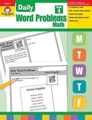 Book cover for Daily Word Problems Grade 4.
