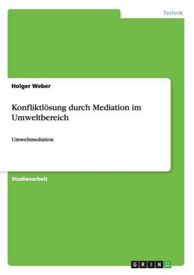 Book cover for Konfliktloesung durch Mediation im Umweltbereich