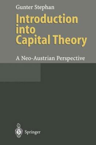 Cover of Introduction Into Capital Theory