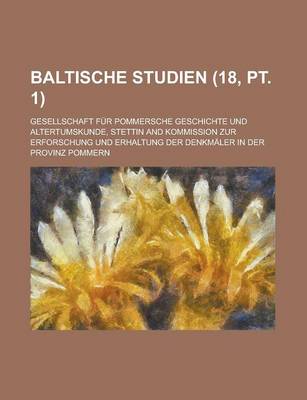 Book cover for Baltische Studien (18, PT. 1)