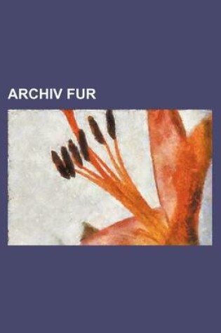 Cover of Archiv Fur