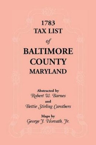 Cover of 1783 Tax List of Baltimore County