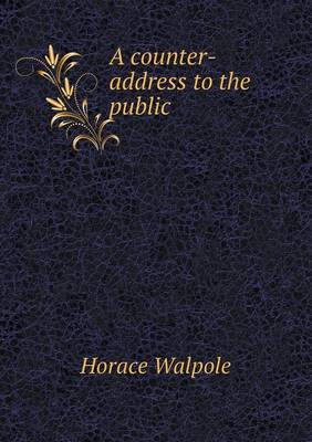 Book cover for A counter-address to the public