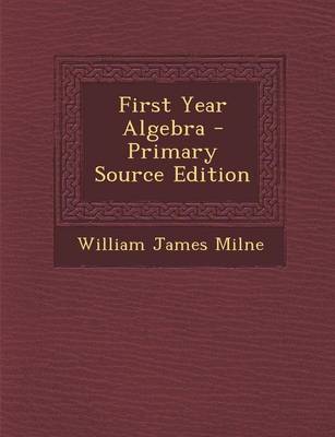Book cover for First Year Algebra
