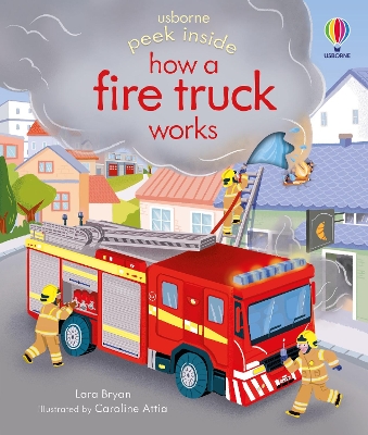 Book cover for Peek Inside how a Fire Truck works