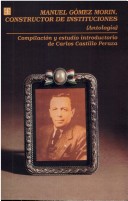 Cover of Manuel Gomez Morin, Constructor de Instituciones