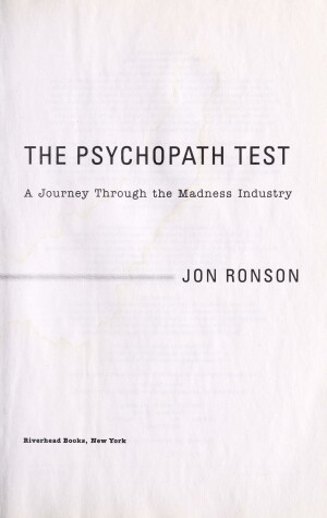 Book cover for The Psychopath Test