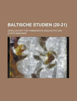 Book cover for Baltische Studien (20-21 )