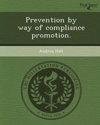 Book cover for Prevention by Way of Compliance Promotion