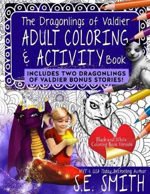 Book cover for The Dragonlings Adult Coloring and Activity Book with Bonus Stories!