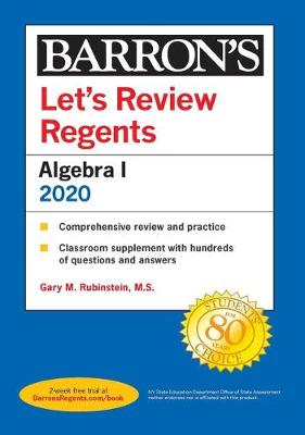 Cover of Let's Review Regents: Algebra I 2020