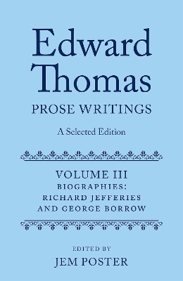 Cover of Edward Thomas: Prose Writings: A Selected Edition