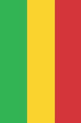 Book cover for Mali Flag Notebook - Malian Flag Book - Mali Travel Journal