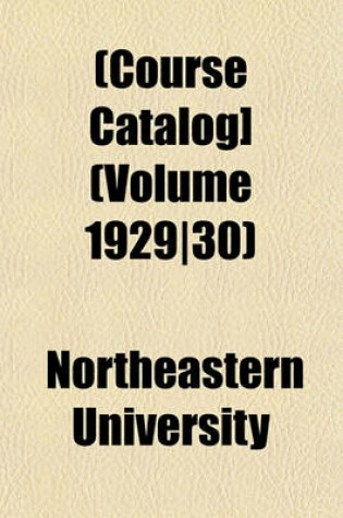 Cover of [Course Catalog] Volume 1929/30