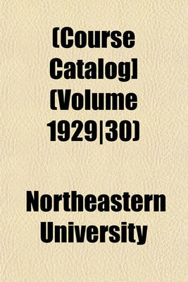 Book cover for [Course Catalog] Volume 1929/30