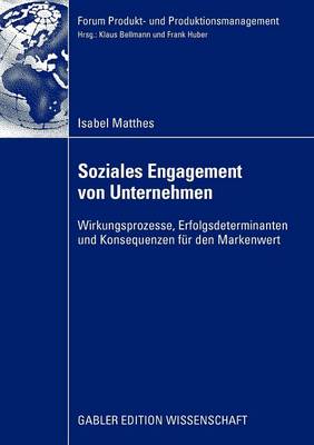 Book cover for Soziales Engagement von Unternehmen