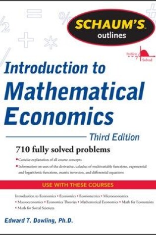 Cover of Schaum's Outline of Introduction to Mathematical Economics