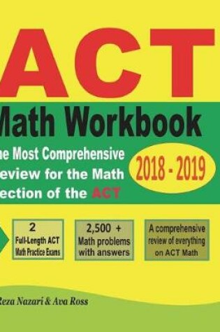 Cover of ACT Math Workbook 2018 - 2019