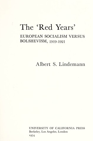 Cover of "Red Years"