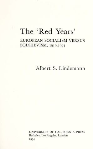 Book cover for "Red Years"