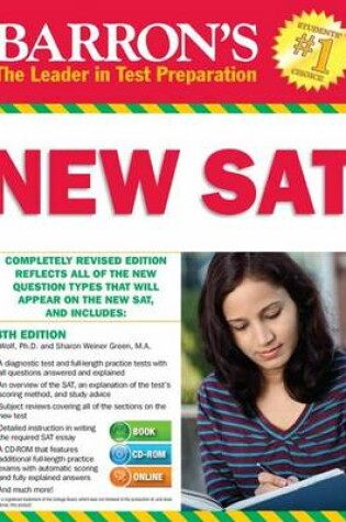 Cover of Barron's New SAT, 28th Edition with CD-ROM