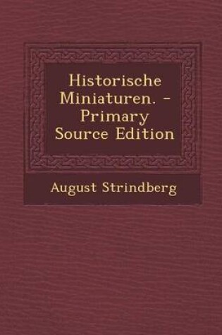 Cover of Historische Miniaturen. - Primary Source Edition