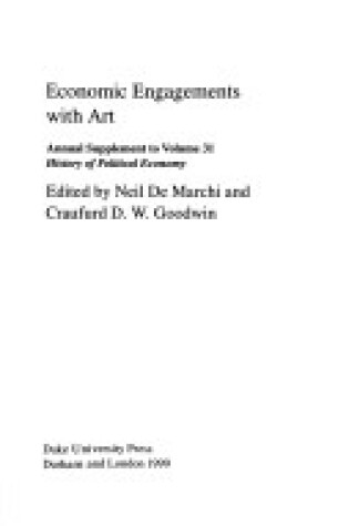 Cover of Economic Engagements with Art