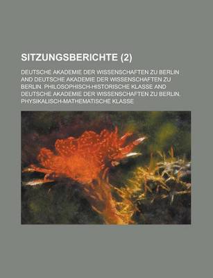 Book cover for Sitzungsberichte (2 )