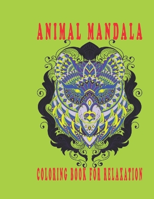 Book cover for animal mandala coloring book relaxation