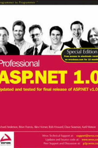 Cover of Professional ASP.NET 1.0