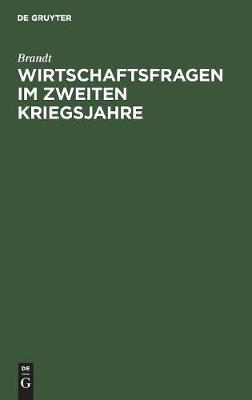 Book cover for Wirtschaftsfragen Im Zweiten Kriegsjahre