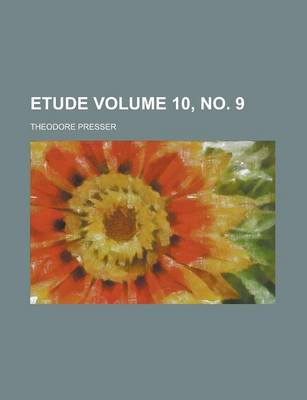 Book cover for Etude Volume 10, No. 9