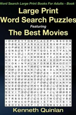 Cover of Large Print Word Search Puzzles Featuring The Best Movies