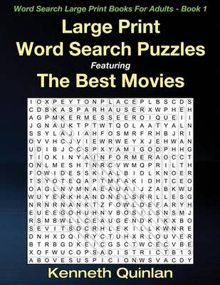 Book cover for Large Print Word Search Puzzles Featuring The Best Movies