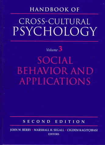 Book cover for Handbook of Cross-Cultural Psychology