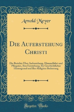 Cover of Die Auferstehung Christi