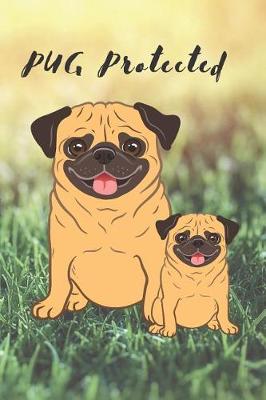 Book cover for Gift Notebook for Pug Dog Lover, Ruled Line Journal Pug Protected