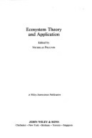 Cover of Ecosystem Theory and Application