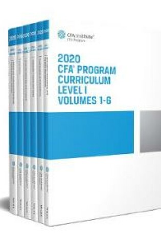 Cover of CFA Program Curriculum 2020 Level I Volumes 1–6 Box Set