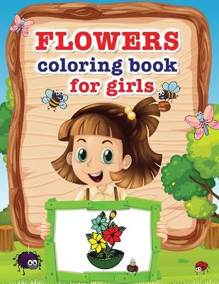 Book cover for Flowers coloring book