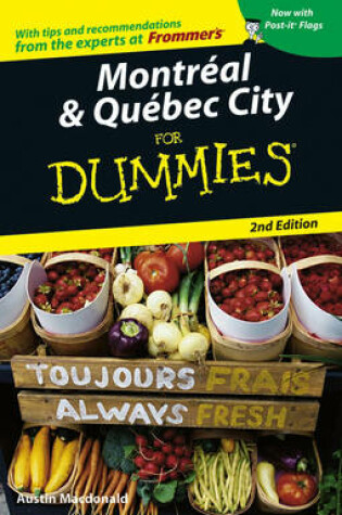 Cover of Montraeal and Quebec City for Dummies