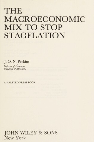 Cover of Perkins: Macroeconomic Mix to Stop *Stag