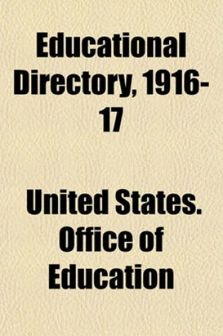 Cover of Educational Directory, 1916-17