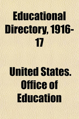 Book cover for Educational Directory, 1916-17