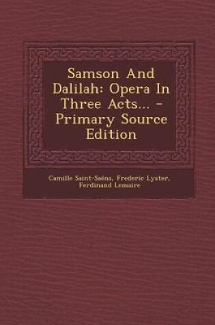 Cover of Samson and Dalilah