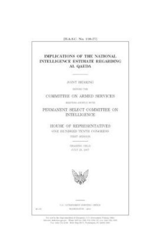 Cover of Implications of the National Intelligence Estimate regarding al Qaeda