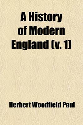 Book cover for A History of Modern England (Volume 1)