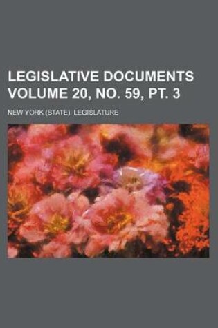 Cover of Legislative Documents Volume 20, No. 59, PT. 3