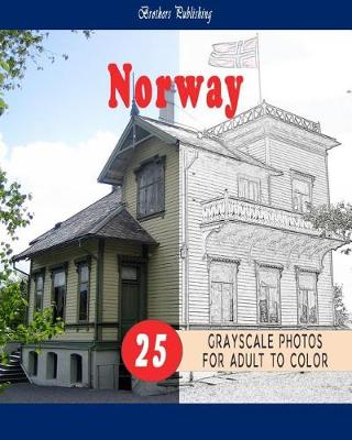 Book cover for Cities Grayscale Coloring Book for Adult Landmarks in Norway Grayscale Coloring Book